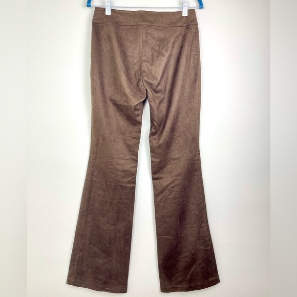 Vintage French Brown Suede Pants, FR 38, Small, US 6, Boot Cut, Jennyfer - Picture 7 of 9